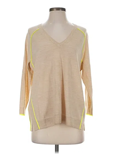 Pre-owned Jcrew Wool Pullover Sweater In Yellow