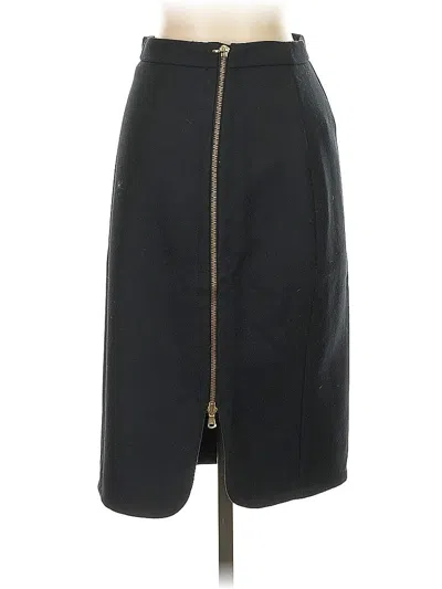 Pre-owned Jcrew Wool Skirt In Black