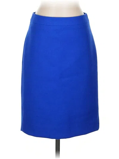 Pre-owned Jcrew Wool Skirt In Blue