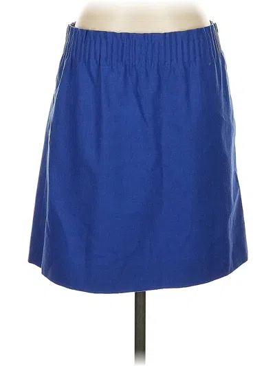 Pre-owned Jcrew Wool Skirt In Blue