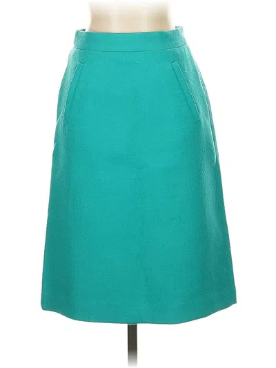 Pre-owned Jcrew Wool Skirt In Blue