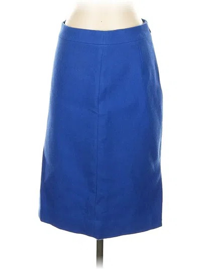 Pre-owned Jcrew Wool Skirt In Blue