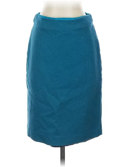 Pre-owned Jcrew Wool Skirt In Blue
