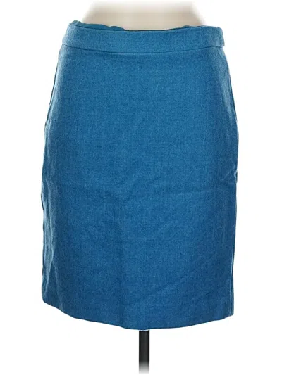 Pre-owned Jcrew Wool Skirt In Blue