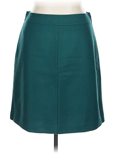 Pre-owned Jcrew Wool Skirt In Blue