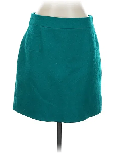 Pre-owned Jcrew Wool Skirt In Blue
