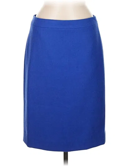 Pre-owned Jcrew Wool Skirt In Blue