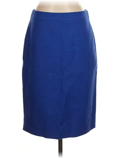 Pre-owned Jcrew Wool Skirt In Blue