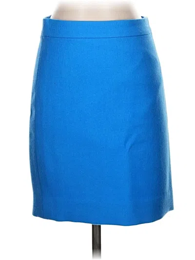 Pre-owned Jcrew Wool Skirt In Blue
