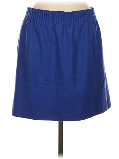 Pre-owned Jcrew Wool Skirt In Blue