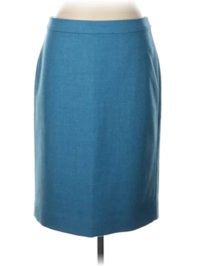 Pre-owned Jcrew Wool Skirt In Blue