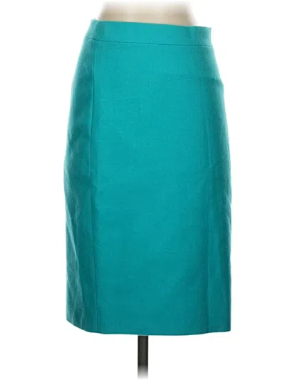 Pre-owned Jcrew Wool Skirt In Blue