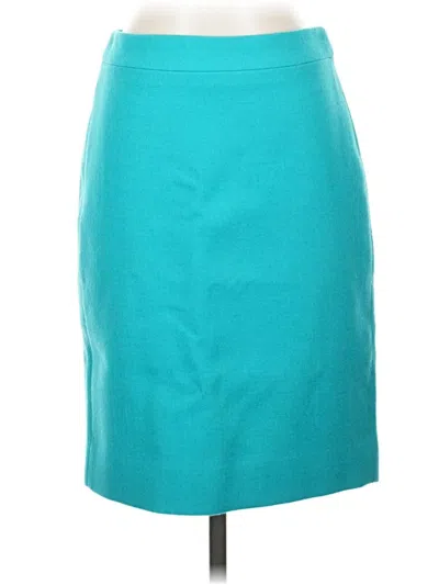 Pre-owned Jcrew Wool Skirt In Blue