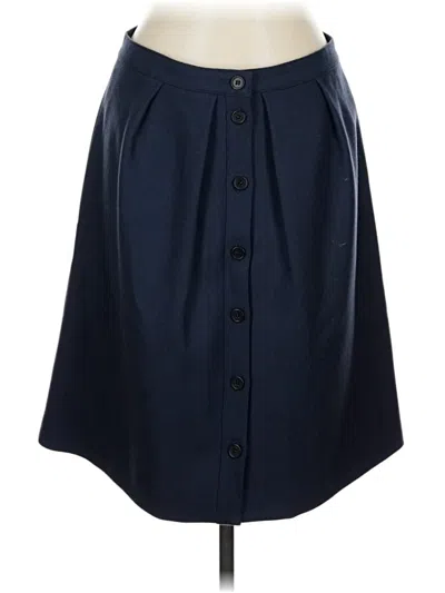 Pre-owned Jcrew Wool Skirt In Blue