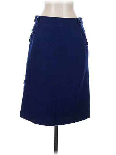 Pre-owned Jcrew Wool Skirt In Blue