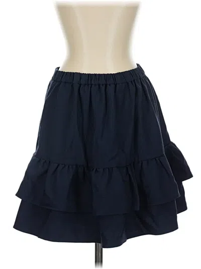 Pre-owned Jcrew Wool Skirt In Blue