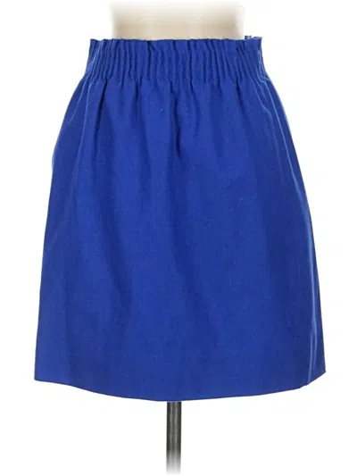 Pre-owned Jcrew Wool Skirt In Blue