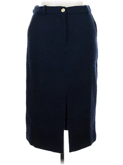 Pre-owned Jcrew Wool Skirt In Blue