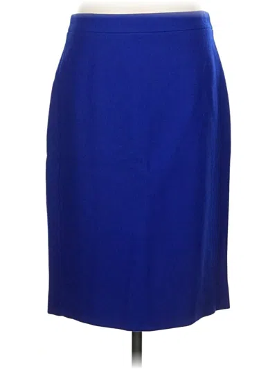 Pre-owned Jcrew Wool Skirt In Blue