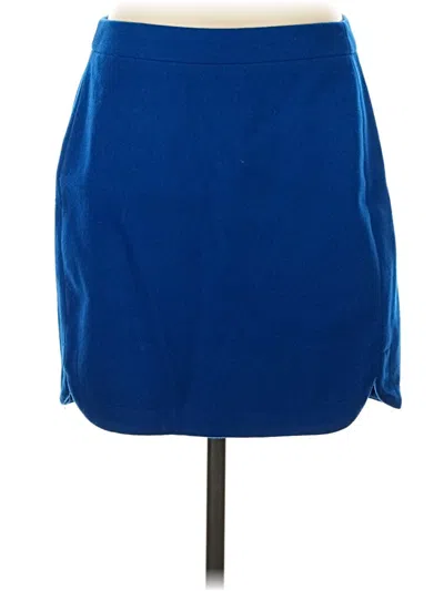 Pre-owned Jcrew Wool Skirt In Blue