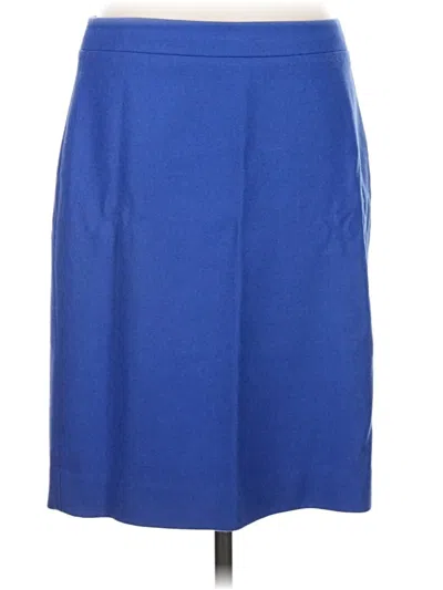 Pre-owned Jcrew Wool Skirt In Blue
