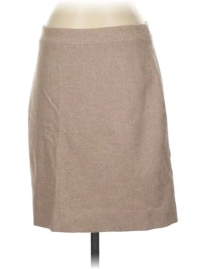 Pre-owned Jcrew Wool Skirt In Brown