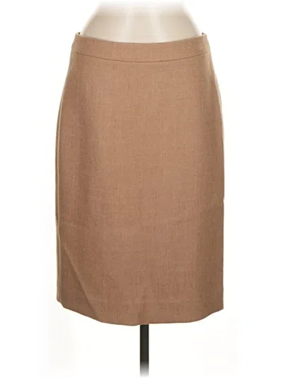 Pre-owned Jcrew Wool Skirt In Brown
