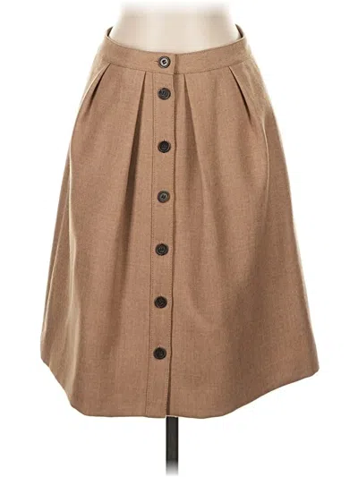 Pre-owned Jcrew Wool Skirt In Brown