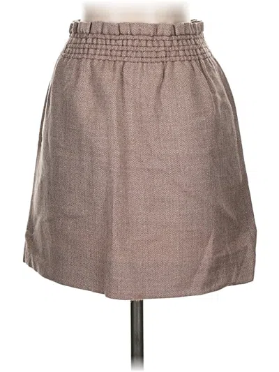 Pre-owned Jcrew Wool Skirt In Brown