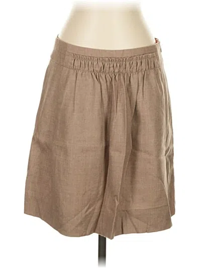 Pre-owned Jcrew Wool Skirt In Brown