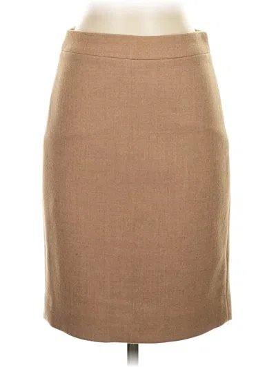 Pre-owned Jcrew Wool Skirt In Brown