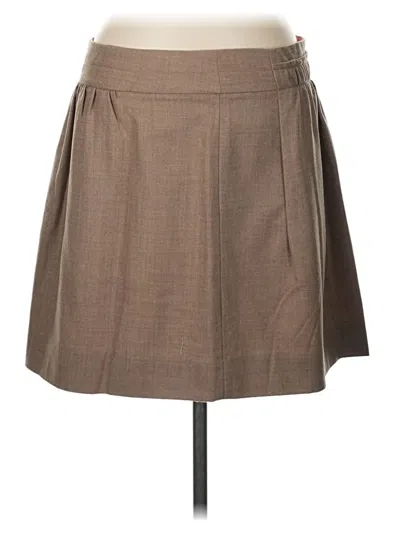 Pre-owned Jcrew Wool Skirt In Brown