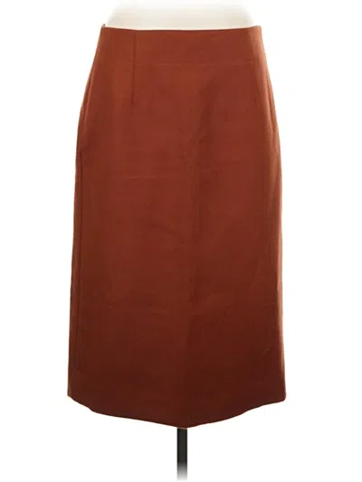 Pre-owned Jcrew Wool Skirt In Brown