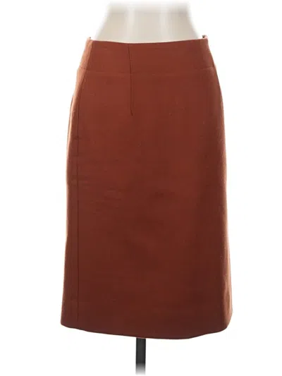 Pre-owned Jcrew Wool Skirt In Brown