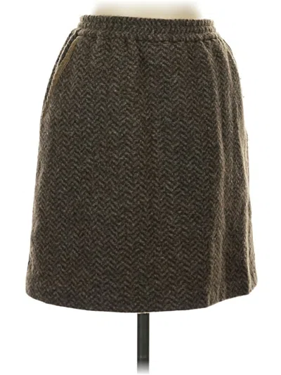 Pre-owned Jcrew Wool Skirt In Brown