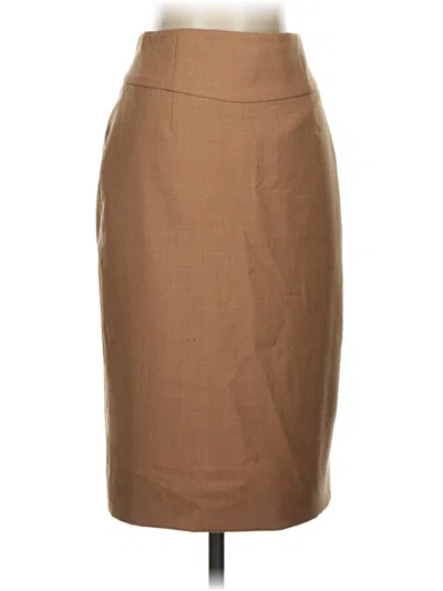 Pre-owned Jcrew Wool Skirt In Brown