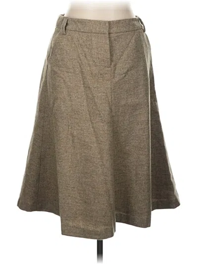 Pre-owned Jcrew Wool Skirt In Brown