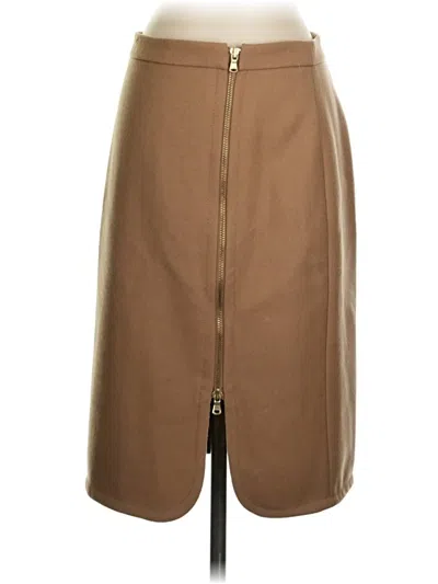 Pre-owned Jcrew Wool Skirt In Brown