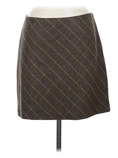 Pre-owned Jcrew Wool Skirt In Brown