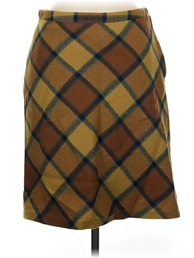 Pre-owned Jcrew Wool Skirt In Brown