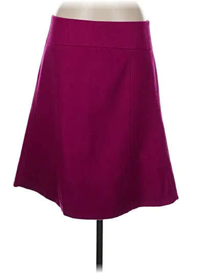 Pre-owned Jcrew Wool Skirt In Burgundy
