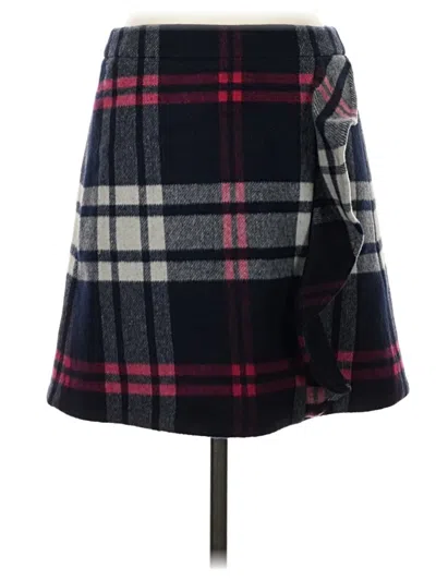 Pre-owned Jcrew Wool Skirt In Burgundy