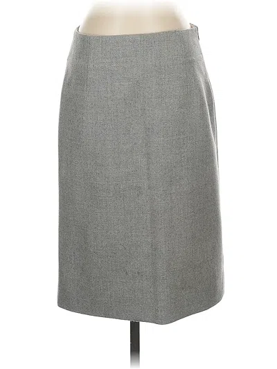 Pre-owned Jcrew Wool Skirt In Gray