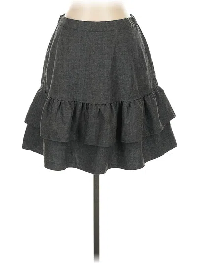 Pre-owned Jcrew Wool Skirt In Gray