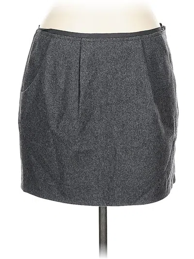 Pre-owned Jcrew Wool Skirt In Gray