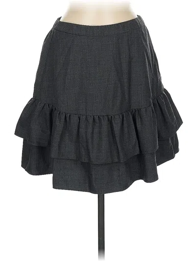 Pre-owned Jcrew Wool Skirt In Gray