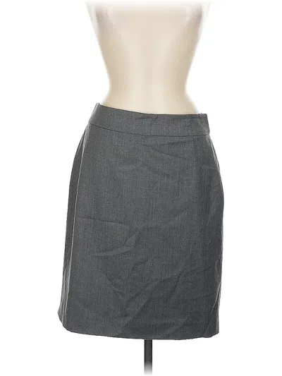 Pre-owned Jcrew Wool Skirt In Gray