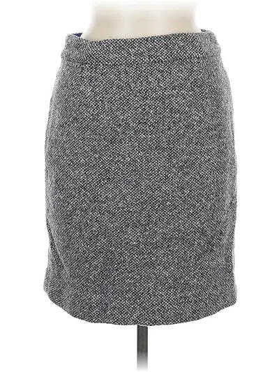 Pre-owned Jcrew Wool Skirt In Gray