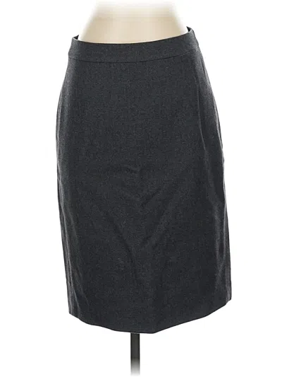 Pre-owned Jcrew Wool Skirt In Gray