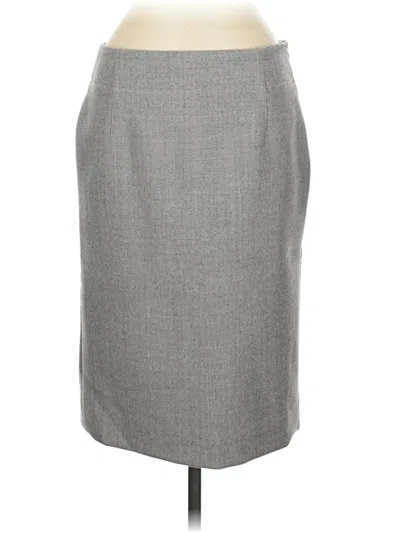 Pre-owned Jcrew Wool Skirt In Gray